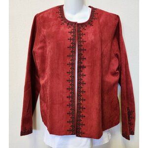 Vintage Gump's M Blazer Jacket Faux Suede Victorian Witchy Whimsy Goth Artsy